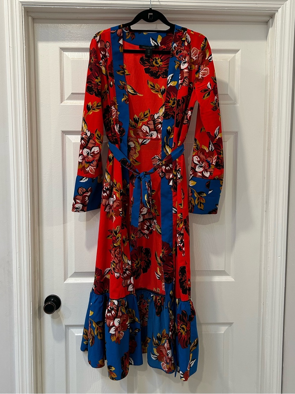 Anthropologie Belle Vere Floral Kimono Wrap Dress Size Medium